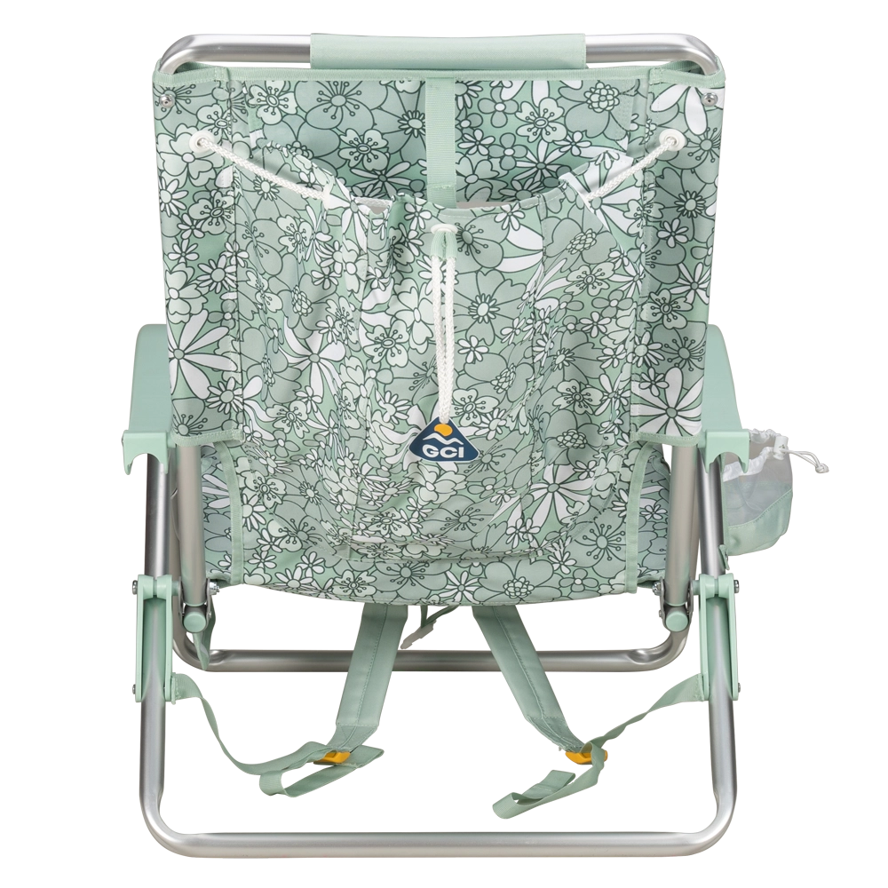 662358GCIOutdoorBackpackEvent-BeachChair_Floral-PastelGreen-back-straight.webp