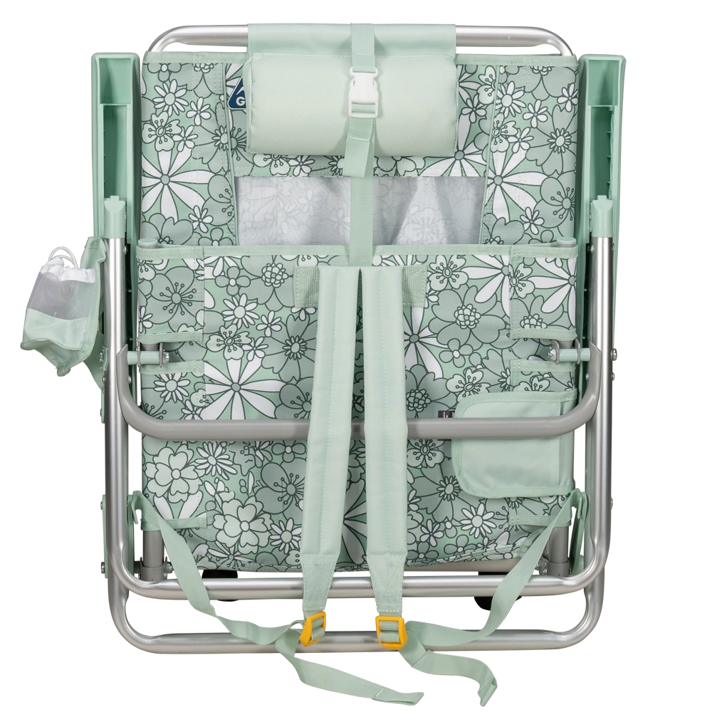 662358GCIOutdoorBackpackEvent-BeachChair_Floral-PastelGreen-folded-front.webp