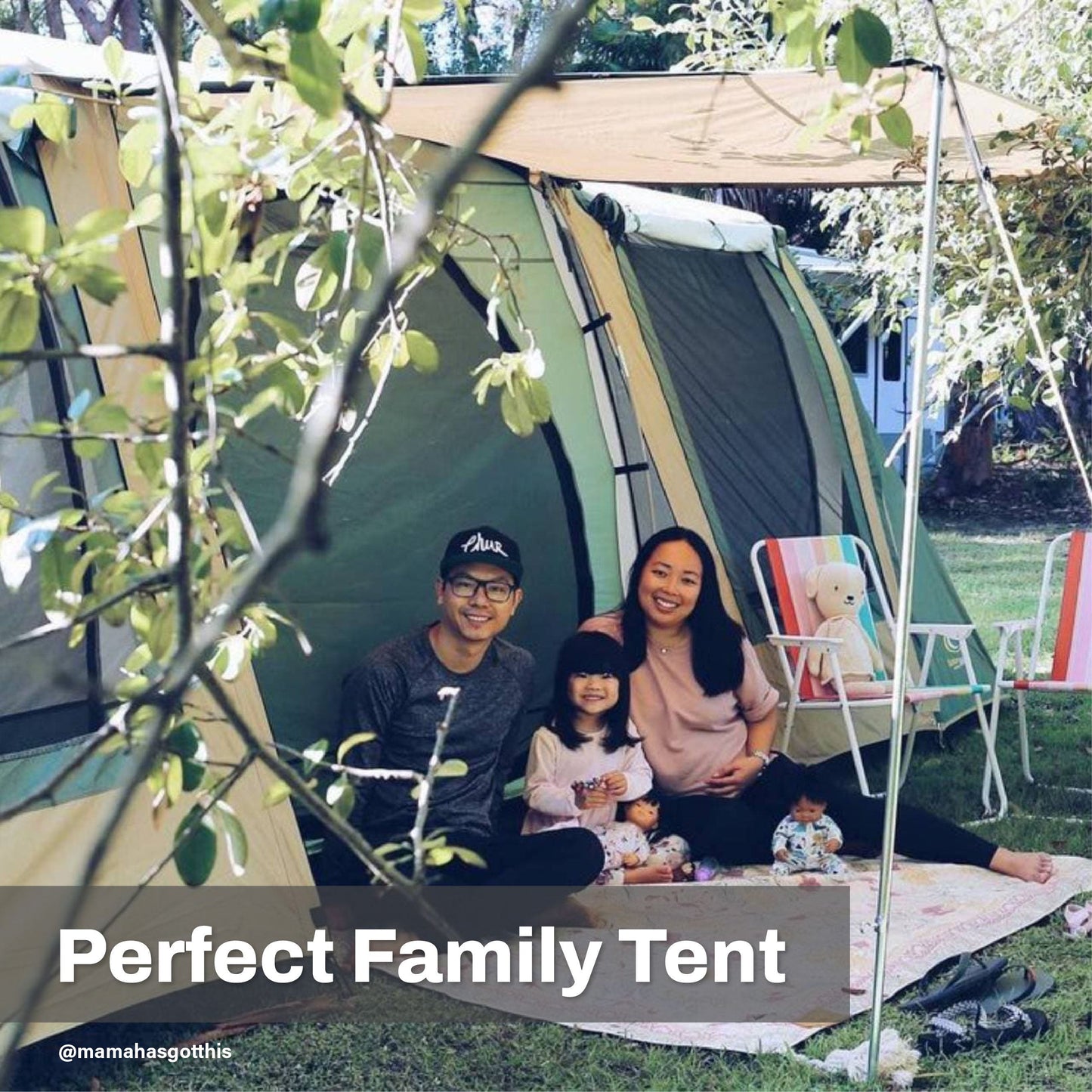 Brampton 3 room family dome tent