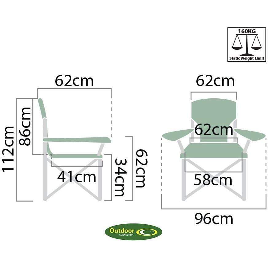 Outdoor Connection Burly Lumbar Quad Fold Chair