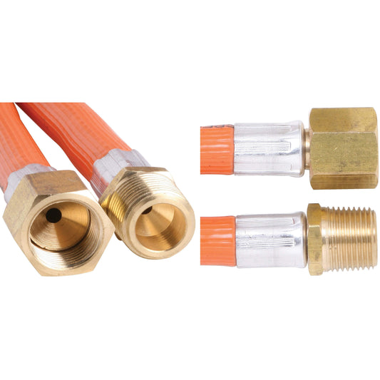 Outdoor Connection Hose Gas PVC 3/8 BSPM x 3/8 SAEF